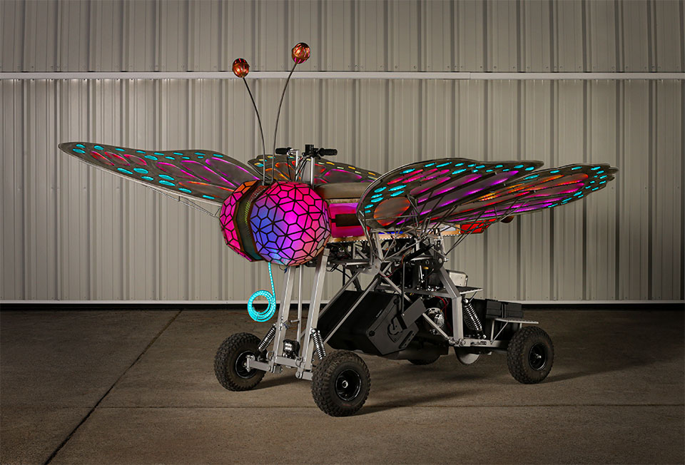 Butterfly art car